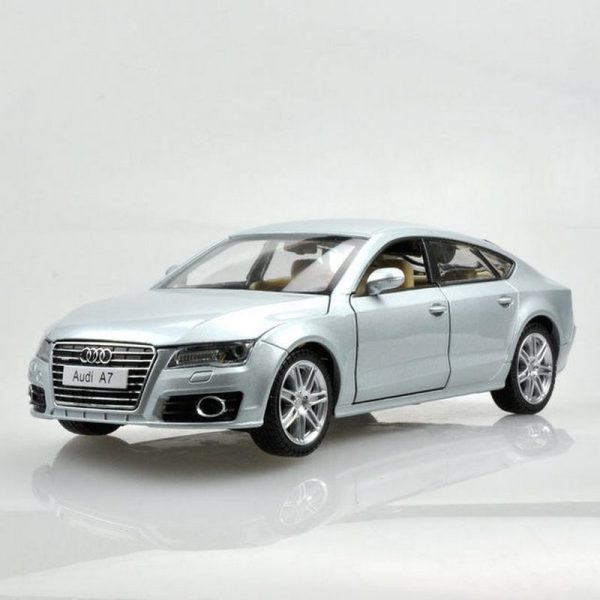1 24 Audi A7 Coupe Diecast Model Cars Pull Back Doors Open Light Sound Toy Gifts For Kids (3)