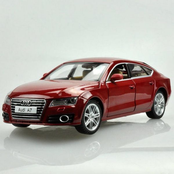 1 24 Audi A7 Coupe Diecast Model Cars Pull Back Doors Open Light Sound Toy Gifts For Kids (4)