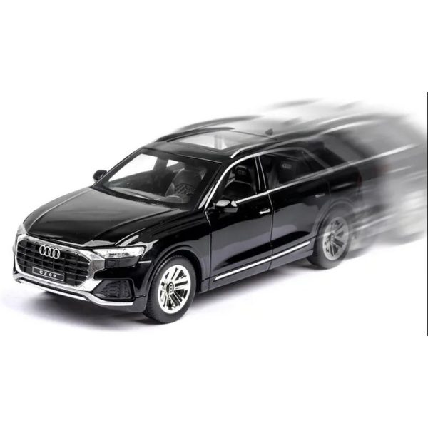 1 24 Audi Q8 SUV Diecast Model Cars Pull Back Doors Open Light Sound Toy Gifts For Kids (13)