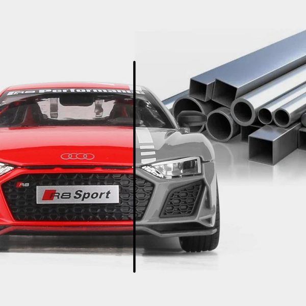1 24 Audi R8 V10 Sport Diecast Model Cars Pull Back Doors Open Light Sound Toy Gifts For Kids (13)