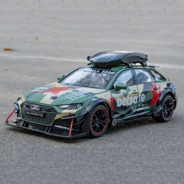 1 24 Audi RS6 DTM Diecast Model Cars Pull Back Doors Open Light Sound Toy Gifts For Kids (15)