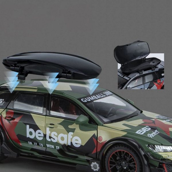 1 24 Audi RS6 DTM Diecast Model Cars Pull Back Doors Open Light Sound Toy Gifts For Kids (21)