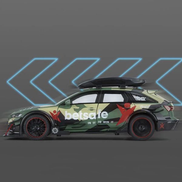 1 24 Audi RS6 DTM Diecast Model Cars Pull Back Doors Open Light Sound Toy Gifts For Kids (23)