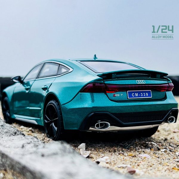 1 24 Audi RS7 Alloy Model Cars Pull Back Doors Open Light Sound Toy Gifts For Kids (10)