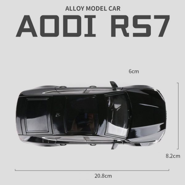 1 24 Audi RS7 Alloy Model Cars Pull Back Doors Open Light Sound Toy Gifts For Kids (12)