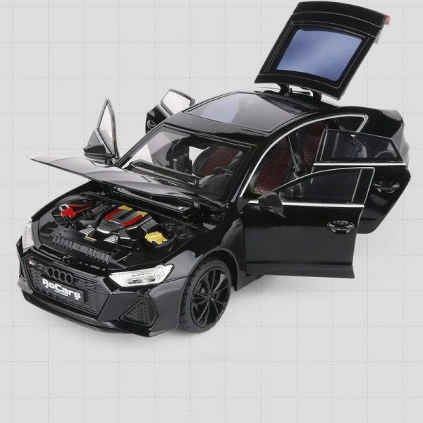 1 24 Audi RS7 Alloy Model Cars Pull Back Doors Open Light Sound Toy Gifts For Kids (14)