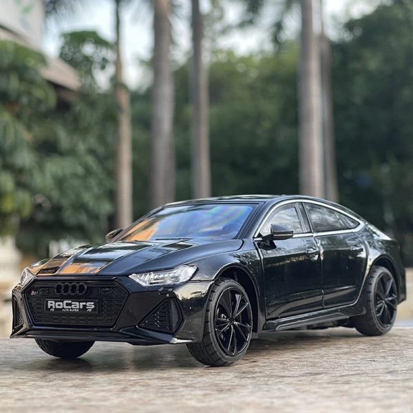 1 24 Audi RS7 Alloy Model Cars Pull Back Doors Open Light Sound Toy Gifts For Kids (5)