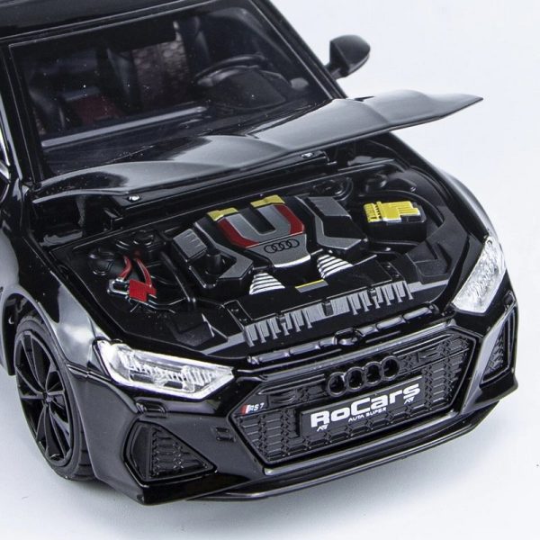 1 24 Audi RS7 Alloy Model Cars Pull Back Doors Open Light Sound Toy Gifts For Kids (8)