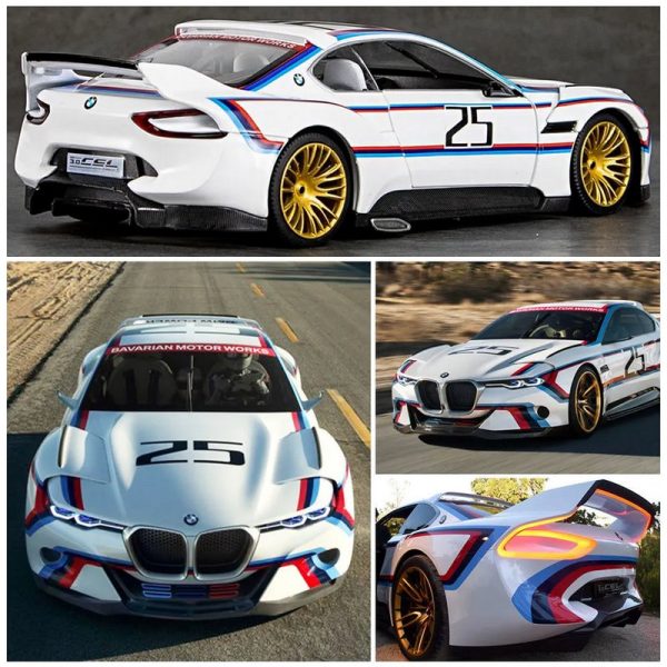 1 24 BMW 3.0 CSL Diecast Model Cars Pull Back Doors Open Light Sound Toy Gifts For Kids (2)