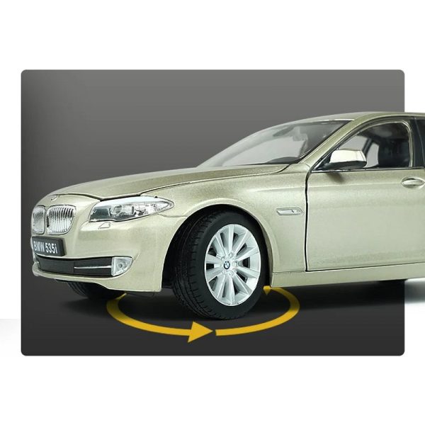 1 24 BMW 535i Diecast Model Cars Pull Back Doors Open Light Sound Toy Gifts For Kids (10)