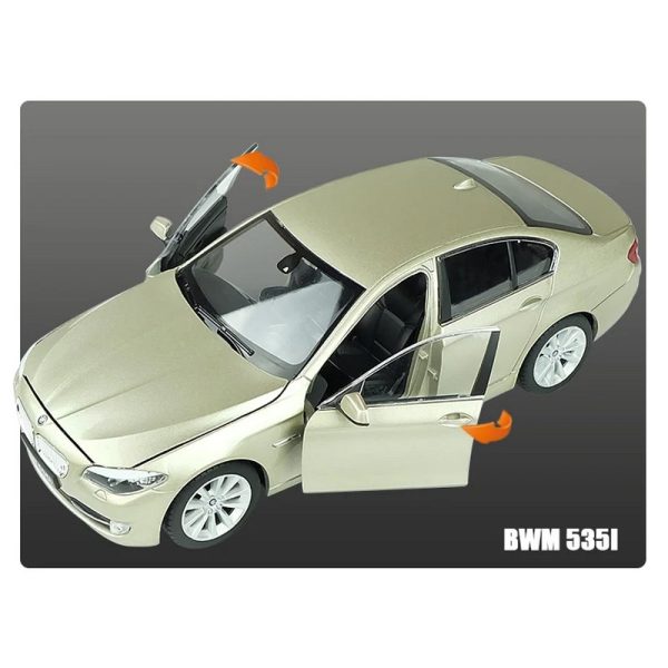 1 24 BMW 535i Diecast Model Cars Pull Back Doors Open Light Sound Toy Gifts For Kids (9)