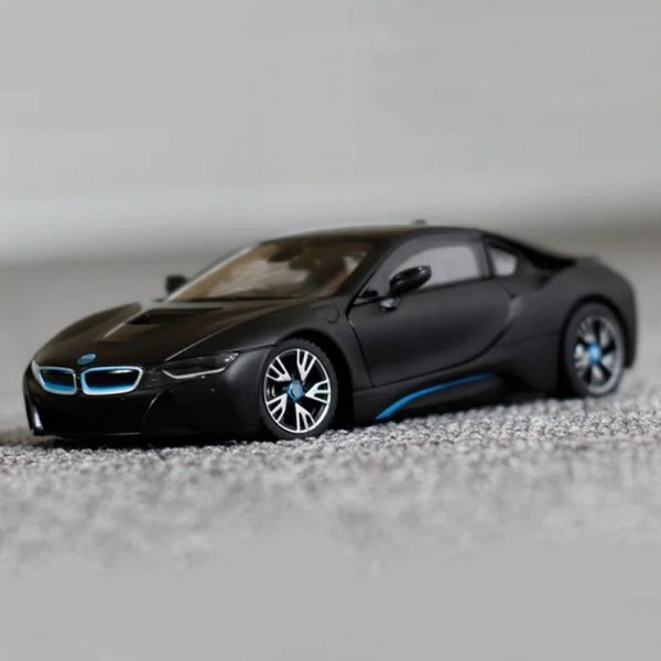 1 24 BMW I8 Supercar Diecast Model Cars Pull Back Doors Open Light Sound Toy Gifts For Kids (10)
