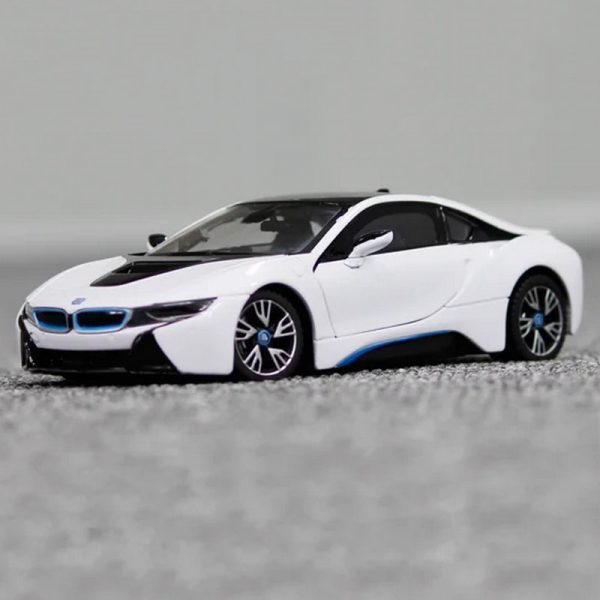 1 24 BMW I8 Supercar Diecast Model Cars Pull Back Doors Open Light Sound Toy Gifts For Kids (13)