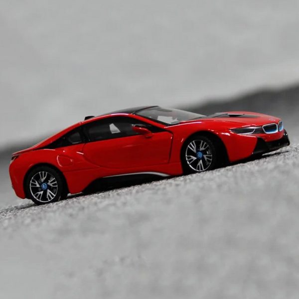 1 24 BMW I8 Supercar Diecast Model Cars Pull Back Doors Open Light Sound Toy Gifts For Kids (15)