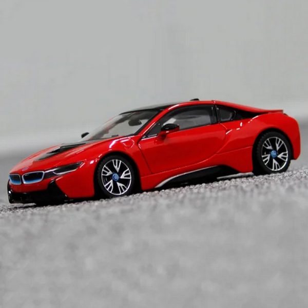 1 24 BMW I8 Supercar Diecast Model Cars Pull Back Doors Open Light Sound Toy Gifts For Kids (16)