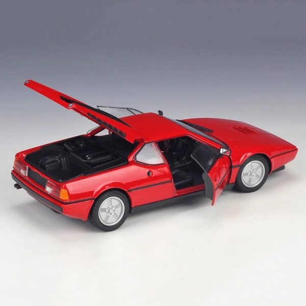 1 24 BMW M1 Diecast Model Cars Pull Back Doors Open Light Sound Toy Gifts For Kids (11)