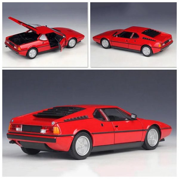 1 24 BMW M1 Diecast Model Cars Pull Back Doors Open Light Sound Toy Gifts For Kids (8)
