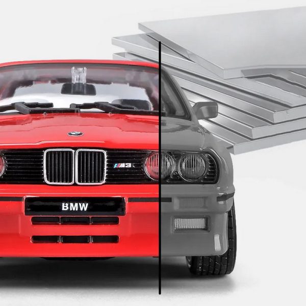 1 24 BMW M3 E30 1988 Diecast Model Cars Pull Back Doors Open Light Sound Toy Gifts For Kids (10)