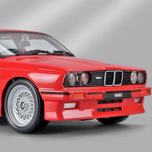 1 24 BMW M3 E30 1988 Diecast Model Cars Pull Back Doors Open Light Sound Toy Gifts For Kids (9)