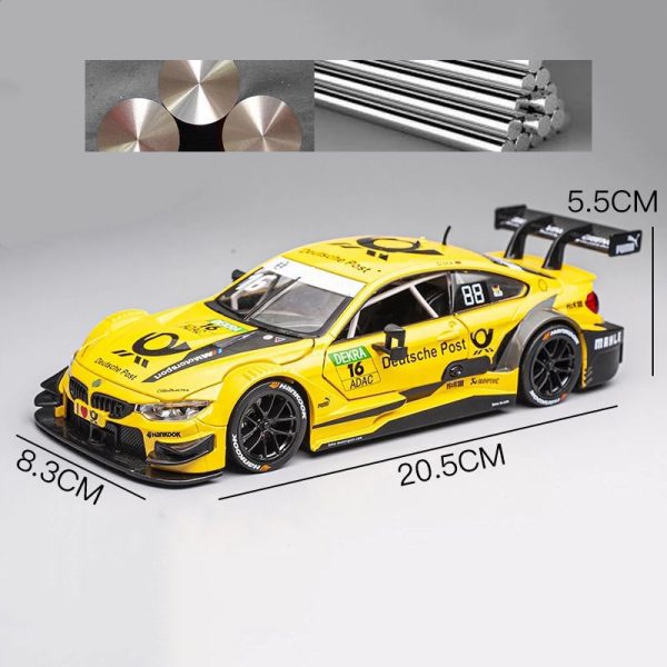 1 24 BMW M4 Diecast Model Cars Pull Back Doors Open Light Sound Toy Gifts For Kids (5)