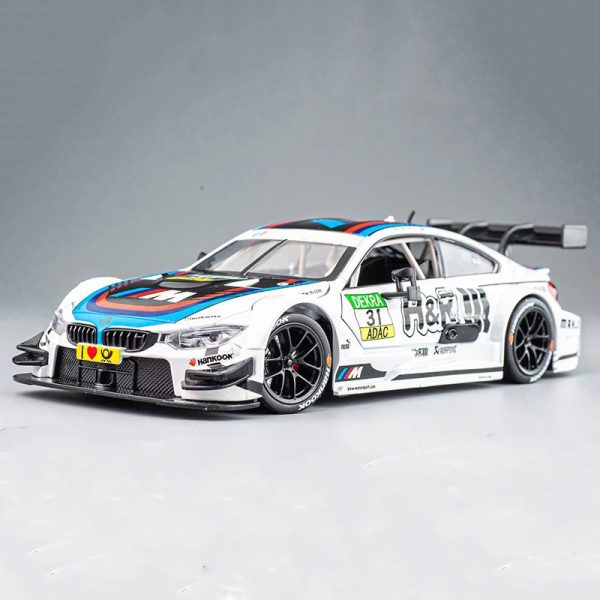 1 24 BMW M4 Diecast Model Cars Pull Back Doors Open Light Sound Toy Gifts For Kids (9)