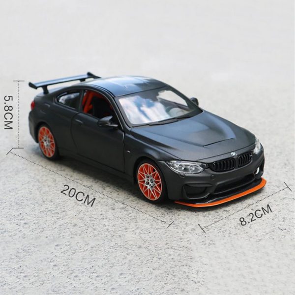 1 24 BMW M4 GTS Diecast Model Cars Pull Back Doors Open Light Sound Toy Gifts For Kids (13)