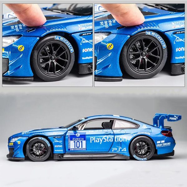 1 24 BMW M6 Diecast Model Cars Pull Back Doors Open Light Sound Toy Gifts For Kids (15)