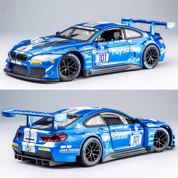 1 24 BMW M6 Diecast Model Cars Pull Back Doors Open Light Sound Toy Gifts For Kids (9)