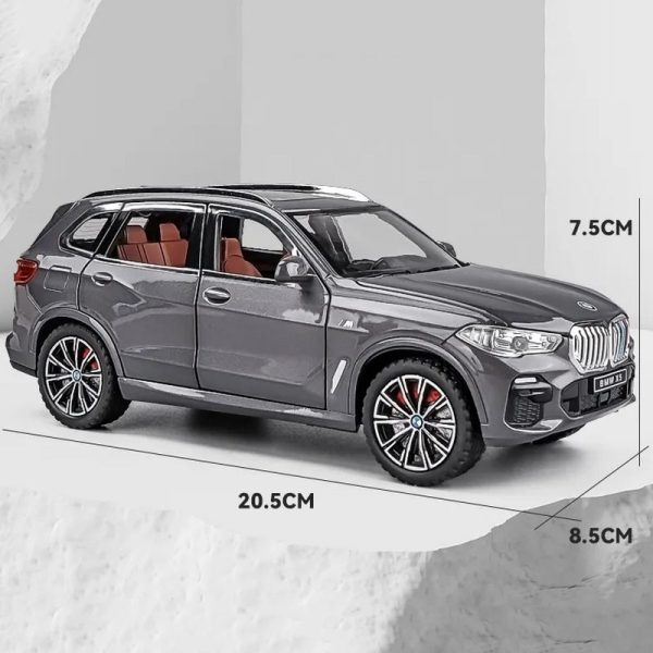 1 24 BMW X5 SUV 2 Diecast Model Cars Pull Back Doors Open Light Sound Toy Gifts For Kids (12)