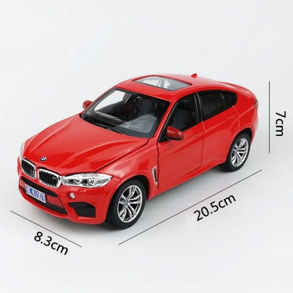 1 24 BMW X6M Diecast Model Cars Pull Back Doors Open Light Sound Toy Gifts For Kids (13)