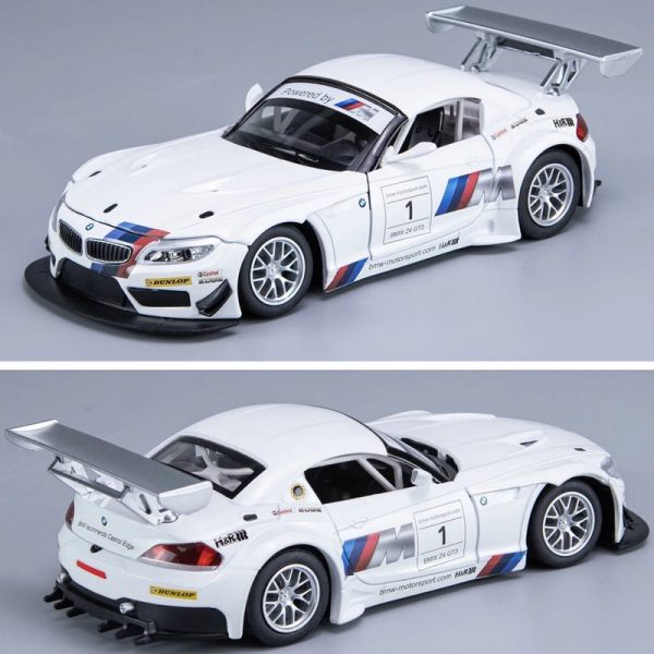 1 24 BMW Z4 Diecast Model Cars Pull Back Doors Open Light Sound Toy Gifts For Kids (8)