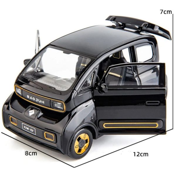 1 24 Baojun Kiwi EV Diecast Model Cars Pull Back Doors Open Light Sound Toy Gifts For Kids (10)