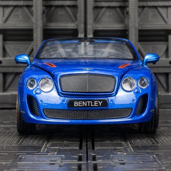 1 24 Bentley Continental ISR Convertible Diecast Model Cars Pull Back Doors Open Light Sound Toy Gifts For Kids (10)