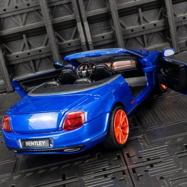 1 24 Bentley Continental ISR Convertible Diecast Model Cars Pull Back Doors Open Light Sound Toy Gifts For Kids (11)