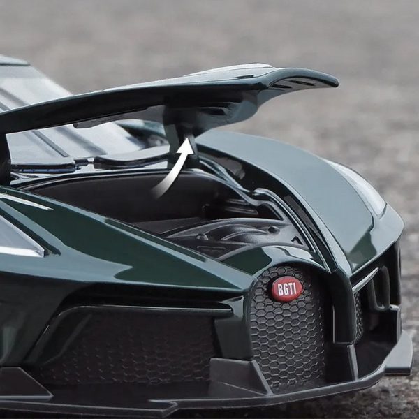 1 24 Bugatti La Voiture Noire Black Dragon Diecast Model Cars Doors Open Alloy Toy Gifts For Kids (10)