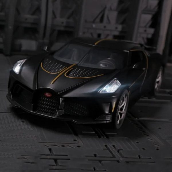 1 24 Bugatti La Voiture Noire Black Dragon Diecast Model Cars Doors Open Alloy Toy Gifts For Kids (14)