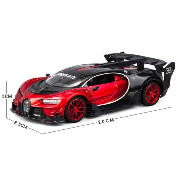 1 24 Bugatti Vision GT Diecast Model Cars Doors Open Alloy Toy Gifts For Kids (10)