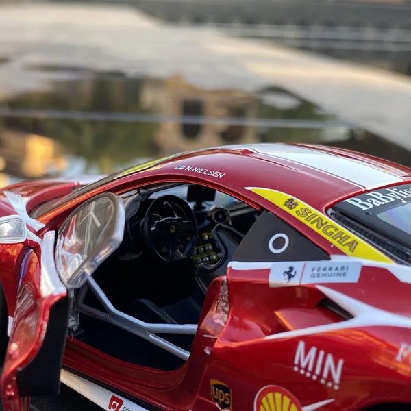 1 24 Ferrari 488 Challenge Diecast Model Cars Doors Open Alloy Toy Gifts For Kids (12)