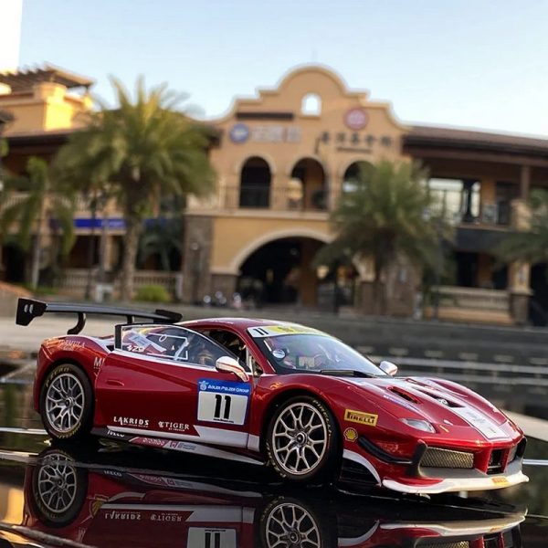 1 24 Ferrari 488 Challenge Diecast Model Cars Doors Open Alloy Toy Gifts For Kids (14)
