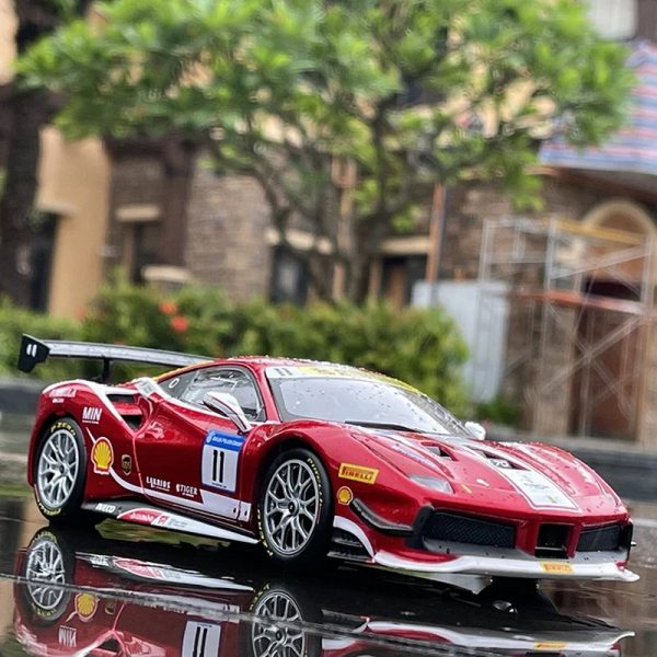 1 24 Ferrari 488 Challenge Diecast Model Cars Doors Open Alloy Toy Gifts For Kids (17)