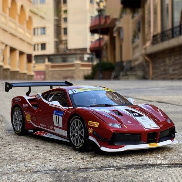 1 24 Ferrari 488 Challenge Diecast Model Cars Doors Open Alloy Toy Gifts For Kids (3)
