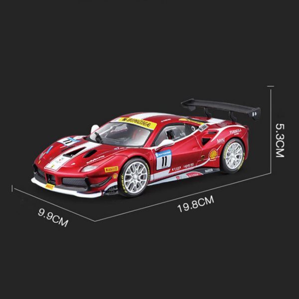 1 24 Ferrari 488 Challenge Diecast Model Cars Doors Open Alloy Toy Gifts For Kids (6)