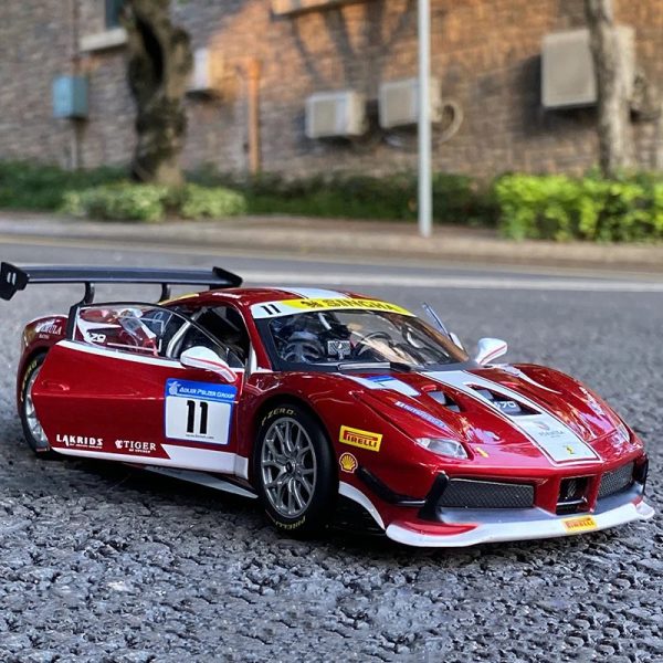 1 24 Ferrari 488 Challenge Diecast Model Cars Doors Open Alloy Toy Gifts For Kids (8)