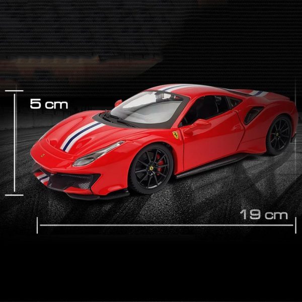 1 24 Ferrari 488 Pista Diecast Model Cars Doors Open Alloy Toy Gifts For Kids (6)