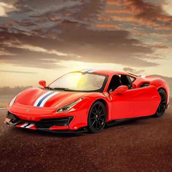 1 24 Ferrari 488 Pista Diecast Model Cars Doors Open Alloy Toy Gifts For Kids (9)