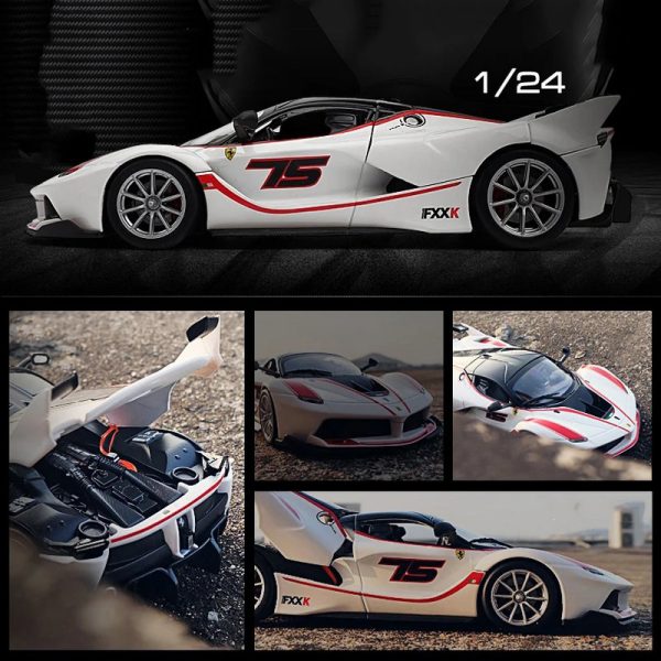 1 24 Ferrari FXXK Diecast Model Cars Doors Open Alloy Toy Gifts For Kids (12)