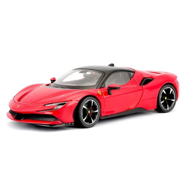 1 24 Ferrari SF90 Stradale Diecast Model Cars Doors Open Alloy Toy Gifts For Kids (1)