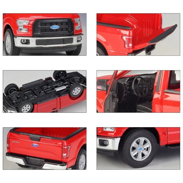1 24 Ford F150 Regular Cab Pickup Diecast Model Cars Doors Open Alloy Toy Gifts For Kids (17)