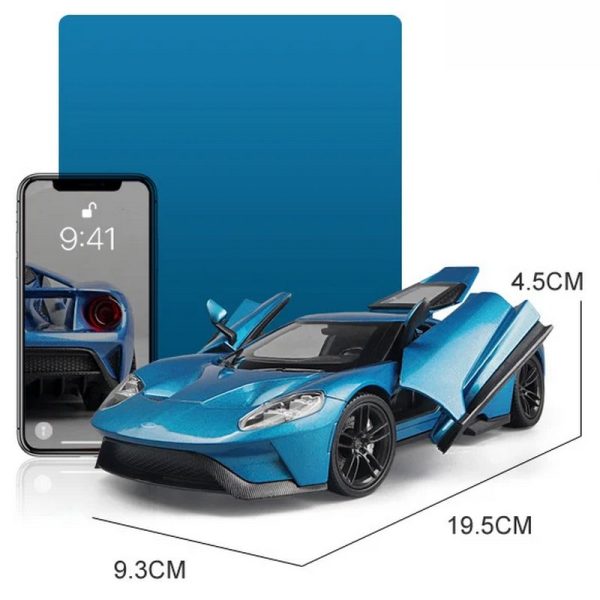 1 24 Ford GT 2017 Diecast Model Cars Doors Open Alloy Toy Gifts For Kids (5)
