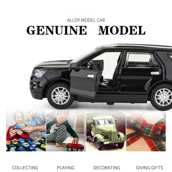 New 1:36 Ford Explorer Alloy Car Model Sound and light Diecasts & Toy Vehicles Toy Cars Kid Toys For Children Collection Gifts - Image 4